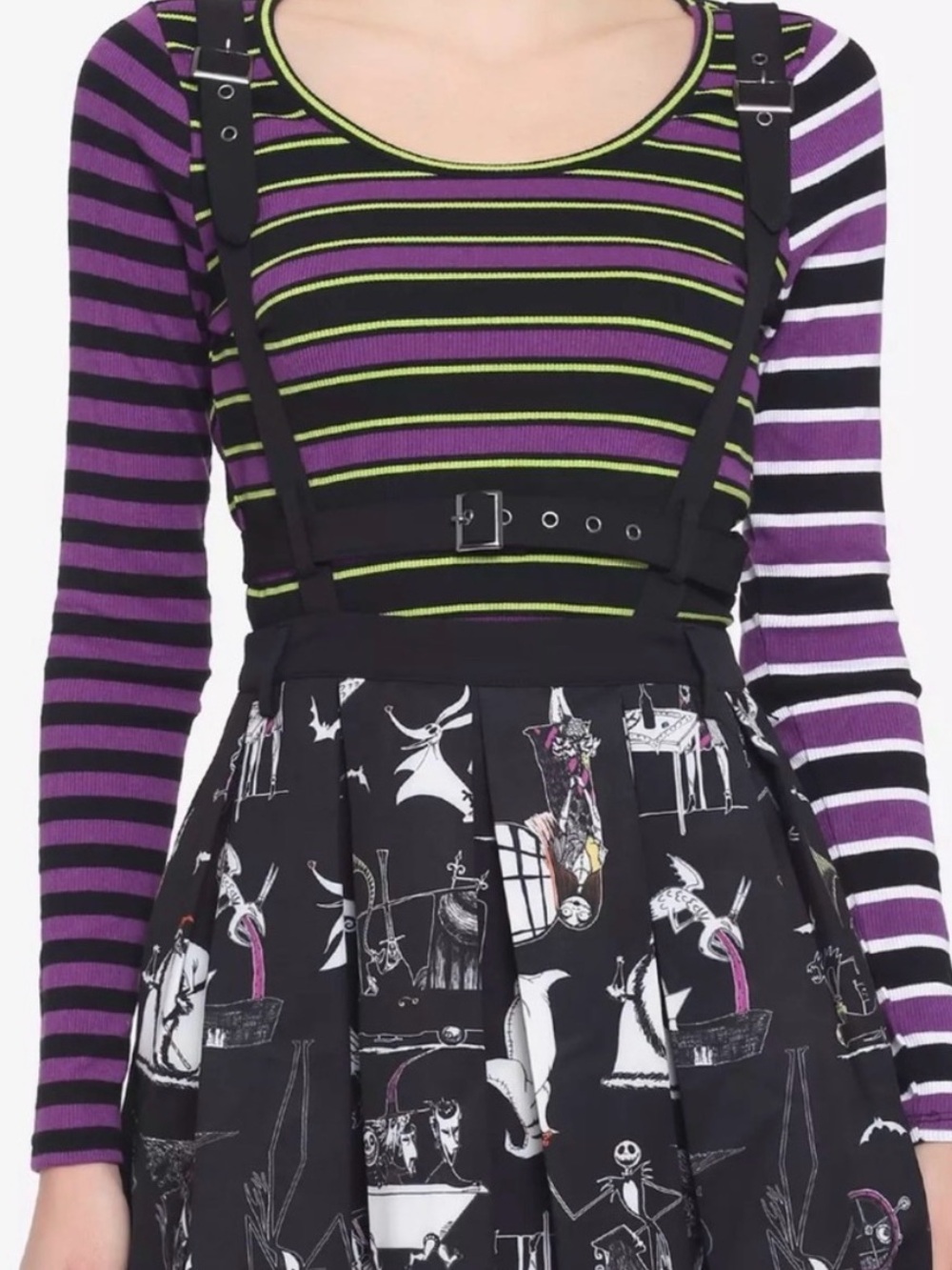 Disney’s The Nightmare Before Chistmas Suspender Strap Skater Skirt